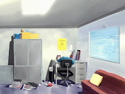 anime background office landscape